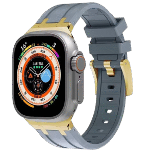 Bracelet en Titanium Gold Metal Head Grey pour Apple watch