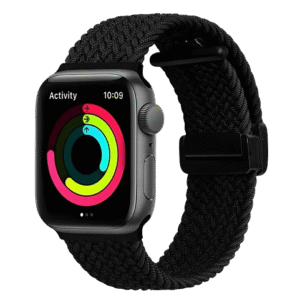Bracelet en nylon ultra tresse pour Apple Watch Noir