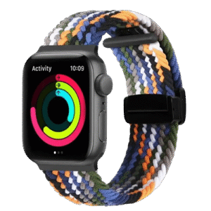 Bracelet en nylon ultra tresse pour Apple Watch multicouleur 2