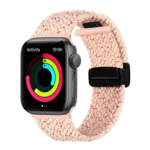 Bracelet en nylon ultra tresse pour Apple Watch pink