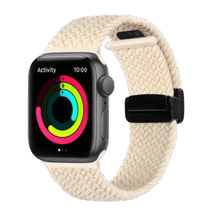 Bracelet en nylon ultra tresse pour Apple Watch starlight