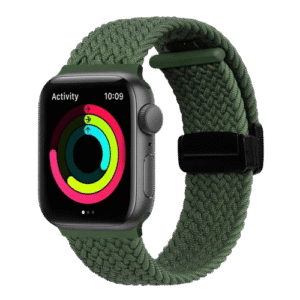 Bracelet en nylon ultra tresse pour Apple Watch vert