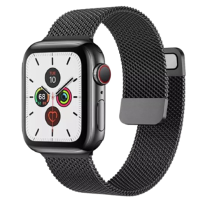 Bracelet Apple watch Noir stainless steel loop