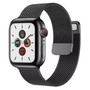 Bracelet Apple watch Noir stainless steel loop