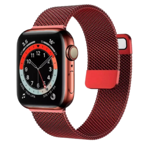 Bracelet Apple watch Rouge stainless steel loop