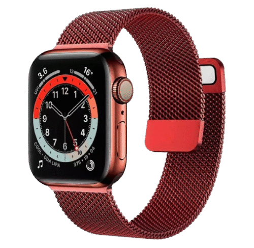 Bracelet Apple watch Rouge stainless steel loop