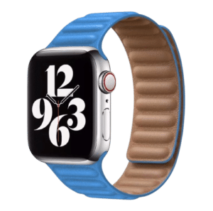 Bracelet Apple watch cuir Bleu Magnetic Loop