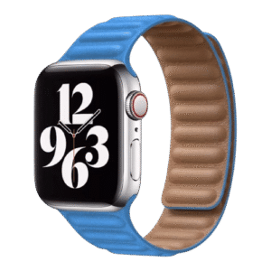 Bracelet Apple watch cuir Bleu Magnetic Loop
