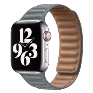 Bracelet Apple watch cuir Gris Magnetic Loop