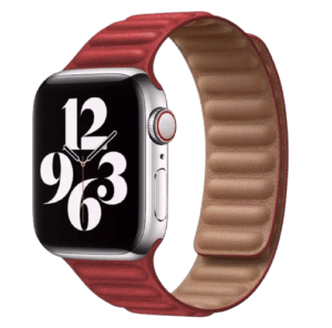 Bracelet Apple watch cuir Rouge Magnetic Loop