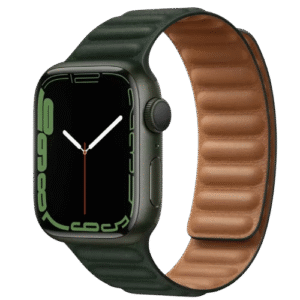 Bracelet Apple watch cuir Vert Magnetic Loop