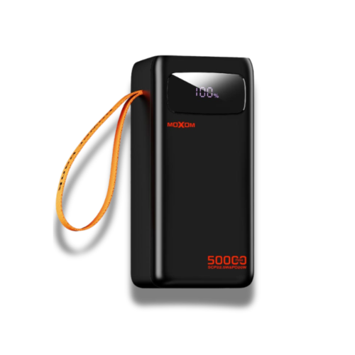 Powerbank filaire MOXOM 50 000 mAh avec lampe de poche