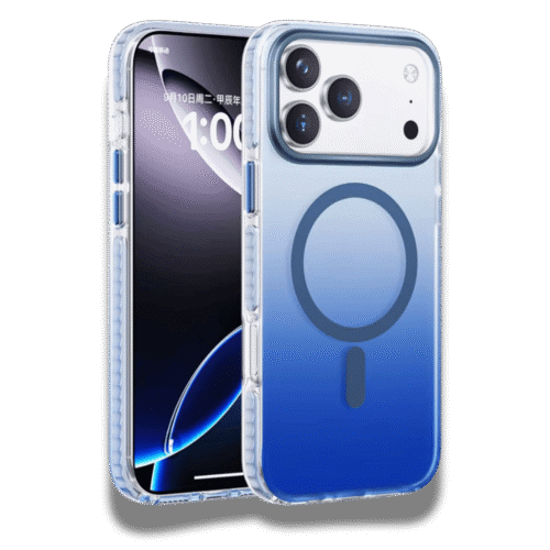 Case For IPhone 17 Pro Max Gradient Magnetic Blue