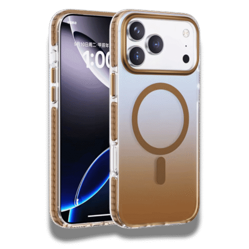 Case For IPhone 17 Pro Max Gradient Magnetic Desert Gold