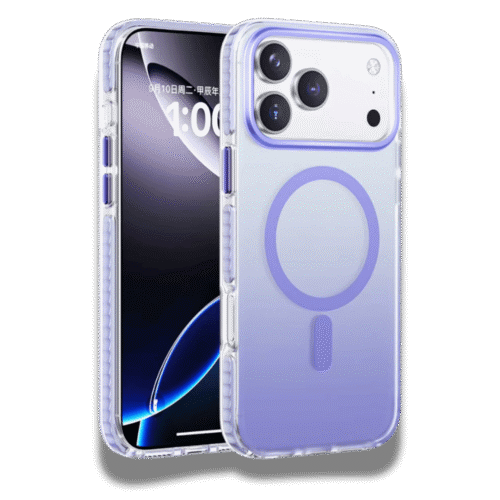 Case For IPhone 17 Pro Max Gradient Magnetic Light purple