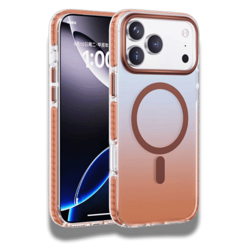 Case For IPhone 17 Pro Max Gradient Magnetic Rose Gold