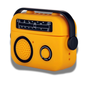 Coque Airpods 3D Radio Pattern Design Jaune