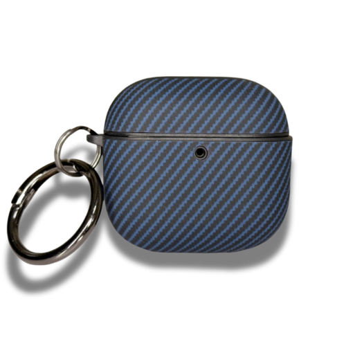 Coque Airpods Carbon Fiber Bleu Nuit