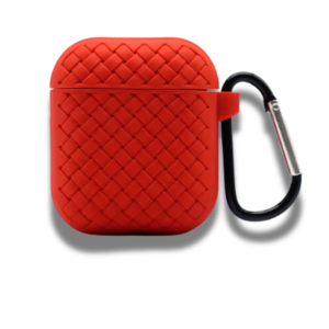 Coque Airpods Weave Pattern Shockproof Rouge