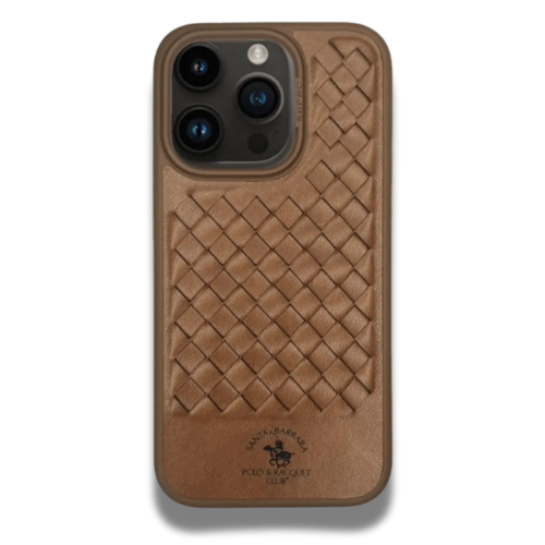 cover iPhone 15 Pro Maroc cuir marron Santa Barbara