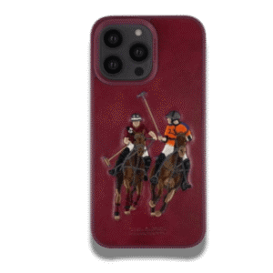 Coque Dark Red Double Horses Santa Barbara Polo & Racquet Club
