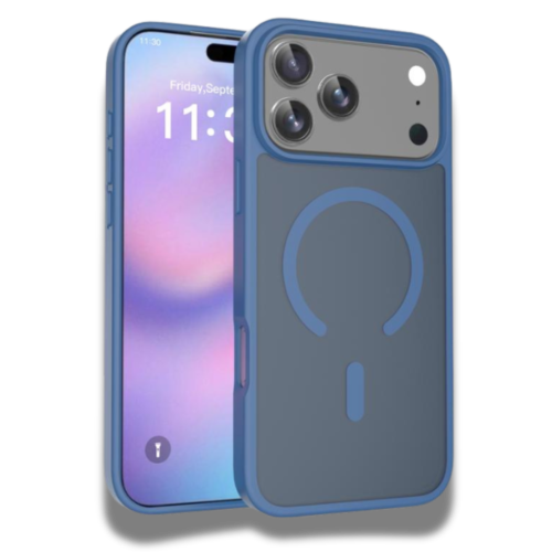 Coque iPhone 17 Magsafe Matte Frosted Bleu