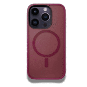 Coque iphone MagSafe Acrilyc Clear rouge Matte