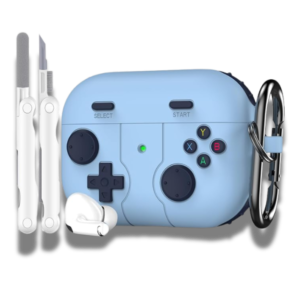 coque de protection en silicone R fun AirPods E Bleu