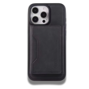 coque iphone en cuir PU avec porte cartes magnétique détachable Noir