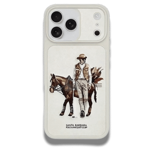 Coque iphone Santa Barbara Cedric Series Leather white