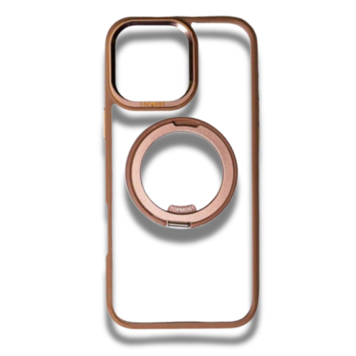 Top Most iPhone Luxury Case With 360 Stand marron